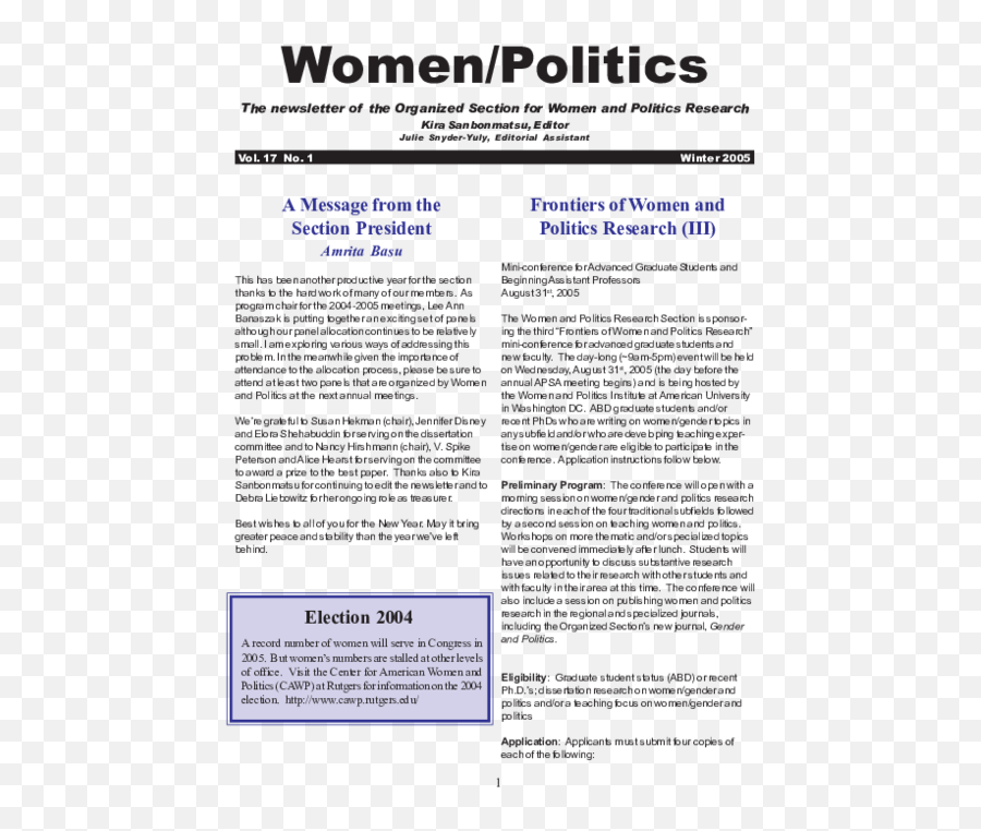 Pdf Womenpolitics The Newsletter Of The Organized Section Emoji,Emotion Bases Approach To Ethnic Conflicr Roger Peterson 2002