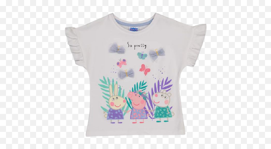 Peppa Pig White Floral Shoes - Little Gecko Emoji,Little Girl Emoji Shirt
