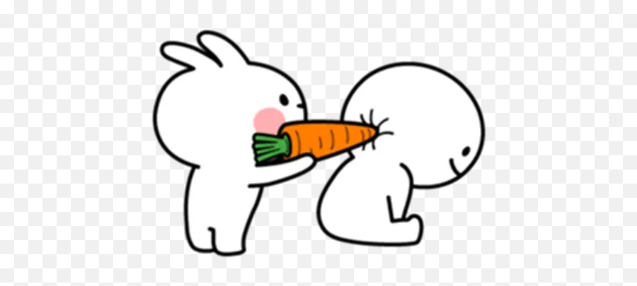 Spoiled Bunny Sticker Pack - Stickers Cloud Emoji,Bunny With Carrot Emoticon