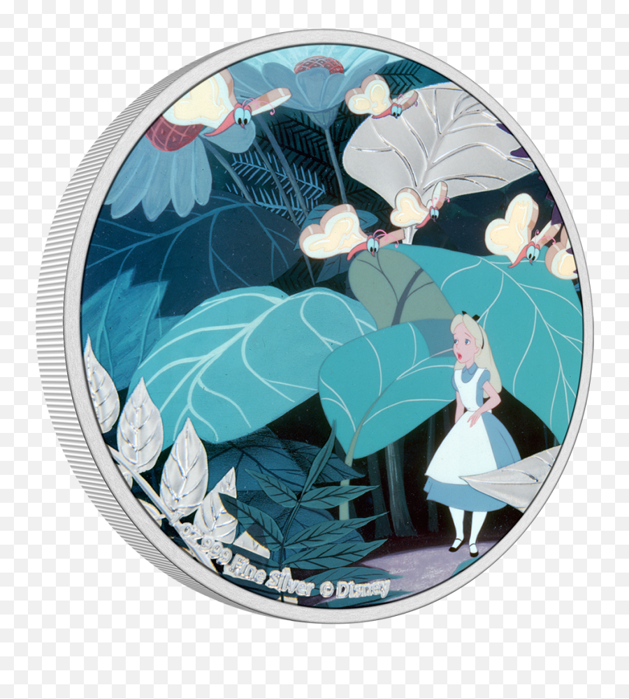 Disney Alice In Wonderland - Alice 1oz Silver Coin Emoji,Disney Emoticons Inappropriate