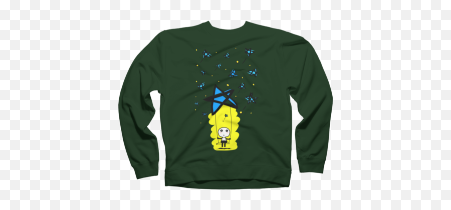 New Green Characters Womenu0027s Sweatshirts Design By Humans Emoji,Stary Night Emoji