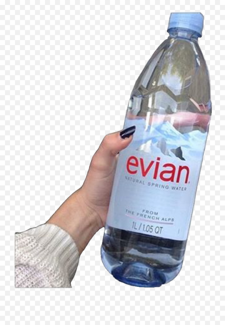Evian Water Bottle Waterbottle Sticker - Transparent Evian Water Bottle Emoji,Emoji Water Bottle Labels