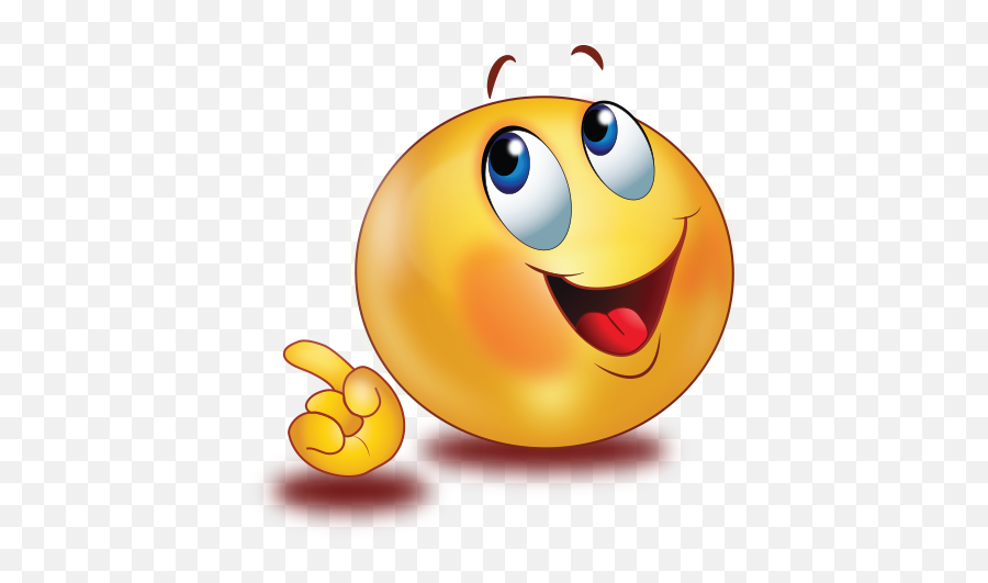 Happy Face Finger Pointing Emoji - Smiley Face Pointing Finger,Facebook Emoji