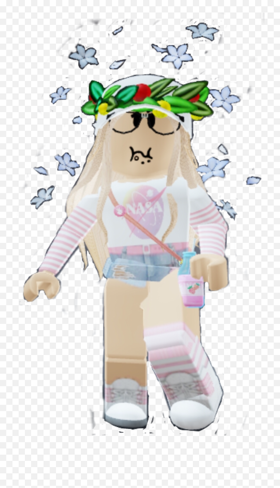 Enjoy Roblox Robloxgirl Sticker - Avatar De Adopt Me Emoji,How To Put Emojis In Roblox