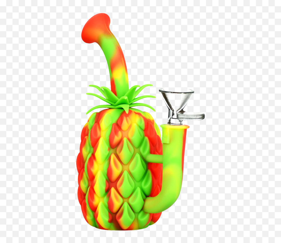 The Pineapple Bong - Silicone Water Pipe With Glass Bowl Pineapple Emoji,Happy Birthday Emoji With A Dab