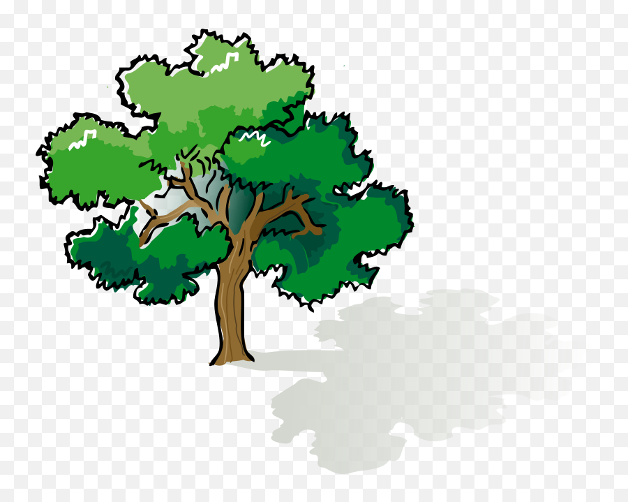 Free Tree Vector Image Download Free Clip Art Free Clip - Drawing Tree With Color Emoji,Emoji Quiz Tree Tree Tree Tree Black Circle