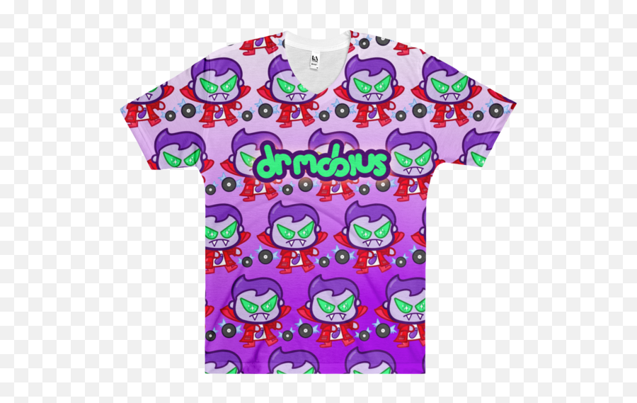 Drmobius Unisex V - Neck Tshirt Rayth Studios Short Sleeve Emoji,