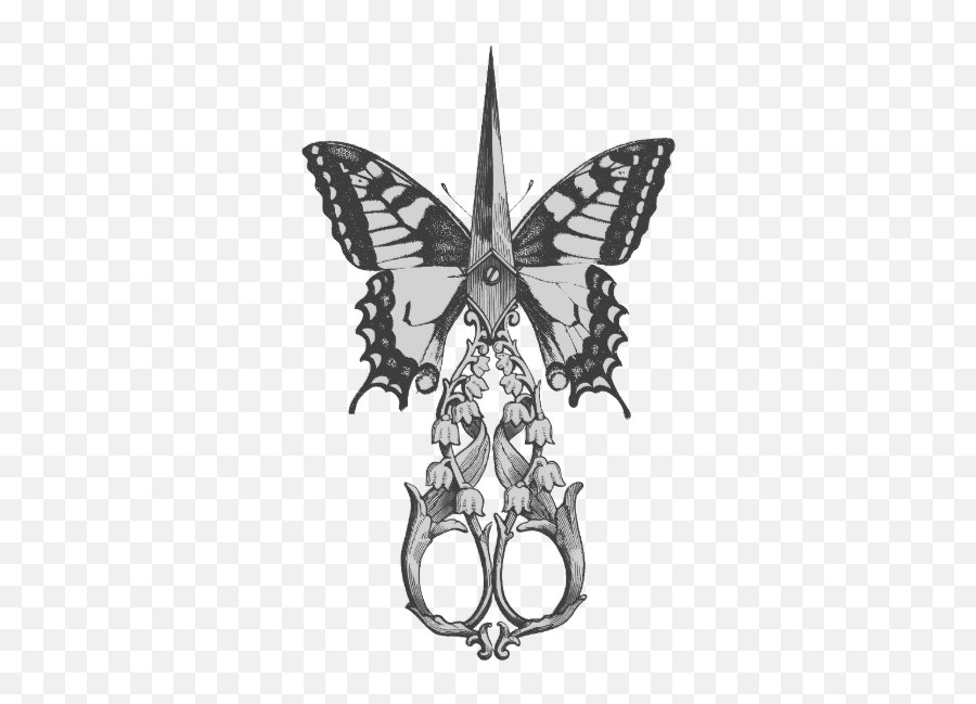 Hair Stylist Vintage Scissor Butterfly Watercolor Business Emoji,Scissors Emoji