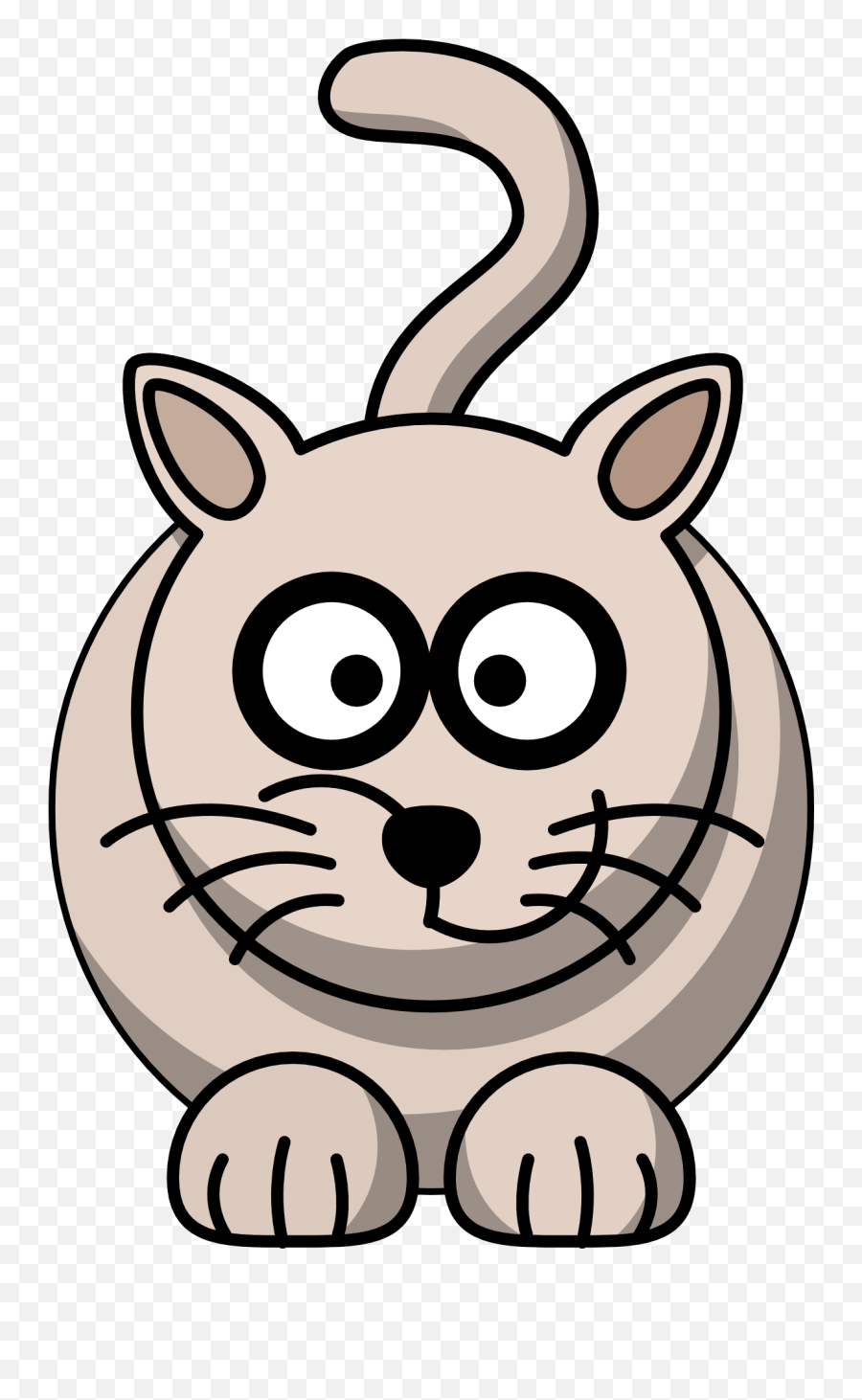 Grey Cat Drawing Free Image Download - Grey Cat Clker Emoji,Pusheen Food Emotions