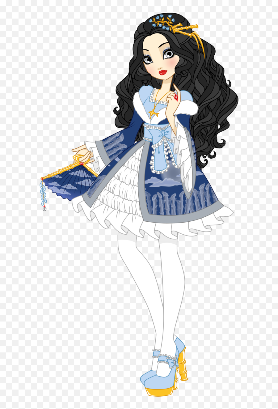 Tsukiko Hime - Ever After High Krystal Glassmountain Emoji,Bisexual Emojis Moons