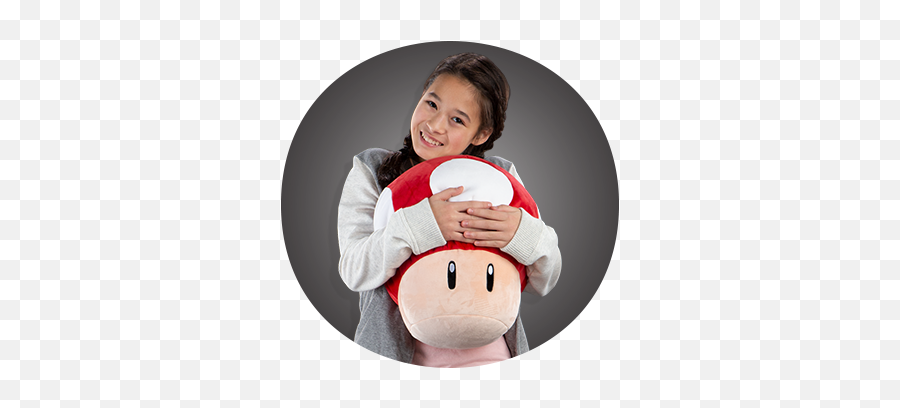 Mocchi - Mocchi Tomy Big Mario Mushroom Plushie Emoji,Emoticon Character Plush Accent Pillow