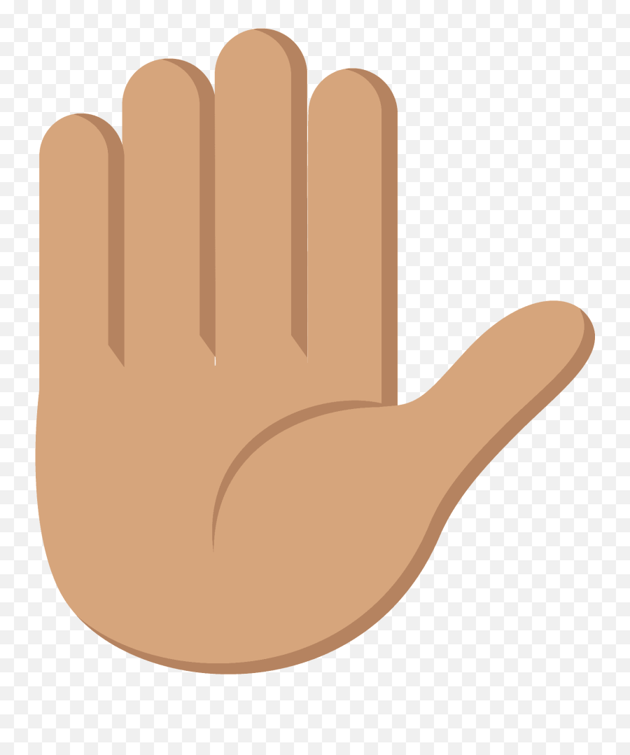 Raised Hand Emoji Clipart - Raising Hand Emoji Transparent Background,Mano Levantada Emoticon