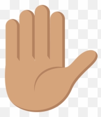 Raised Hand Emoji Clipart - Raising Hand Emoji Transparent Background,Mano Levantada Emoticon