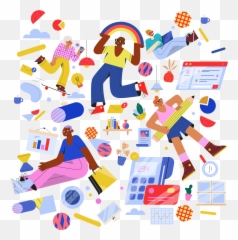 Amigos Illustrations - Messy Emoji,Emotions Doodle