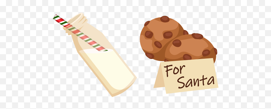 Christmas Milk And Cookie For Santa - Custom Cursor Milk And Cookies Emoji,Windows 10 Christmas Emojis