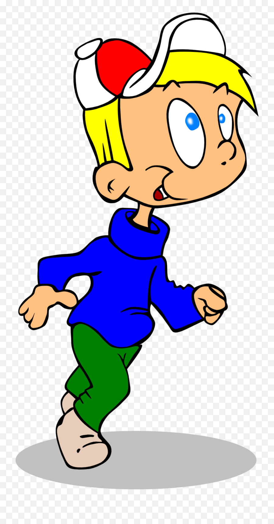 Clip Art Of Blonde Boy Running Free Image Download Emoji,Running Away Emoticon Animated