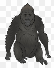 Gorilla Clipart - Ugly Emoji,Where Is The Gorilla Emoji