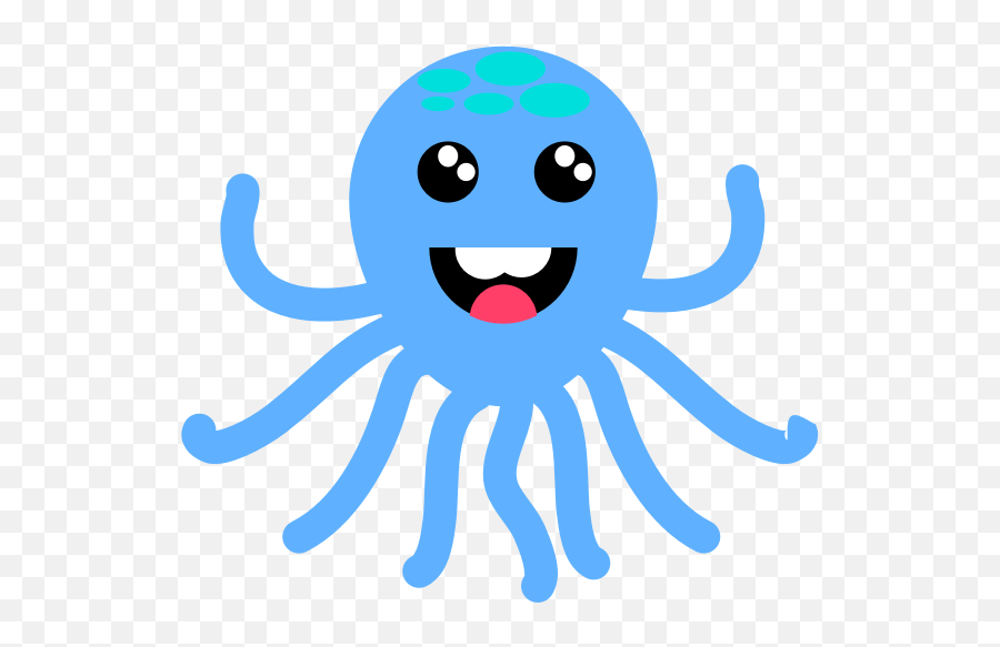 Octopus 2015090112 - Octopus Transparent Clipart Blue Emoji,Octopus Emoticon -emoji