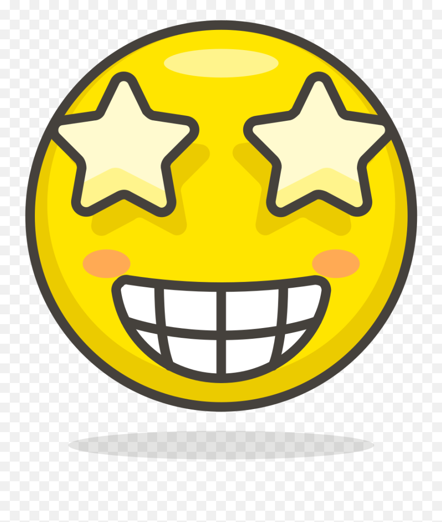 Star Struck Icon - Free Download On Iconfinder Emoji,Shurging Emoticon