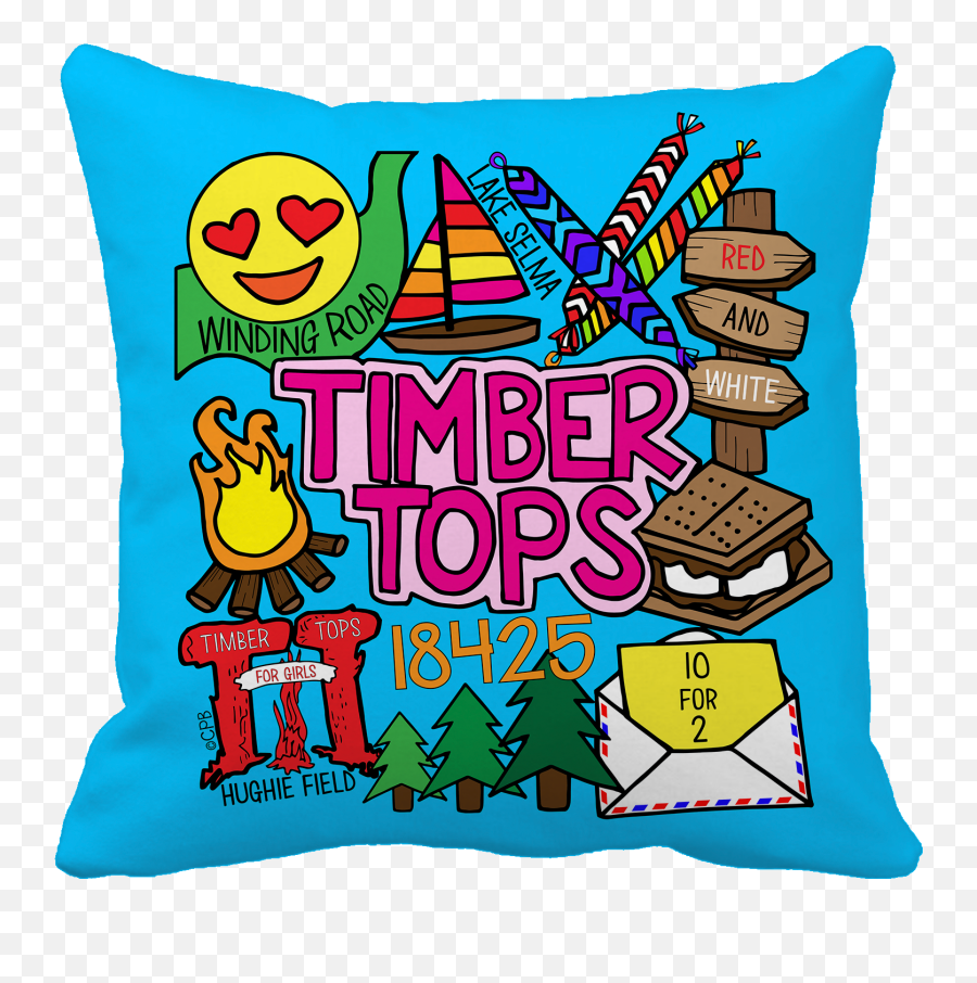 Camp Collage Pillows - Happy Emoji,Emoji Pillow Pack