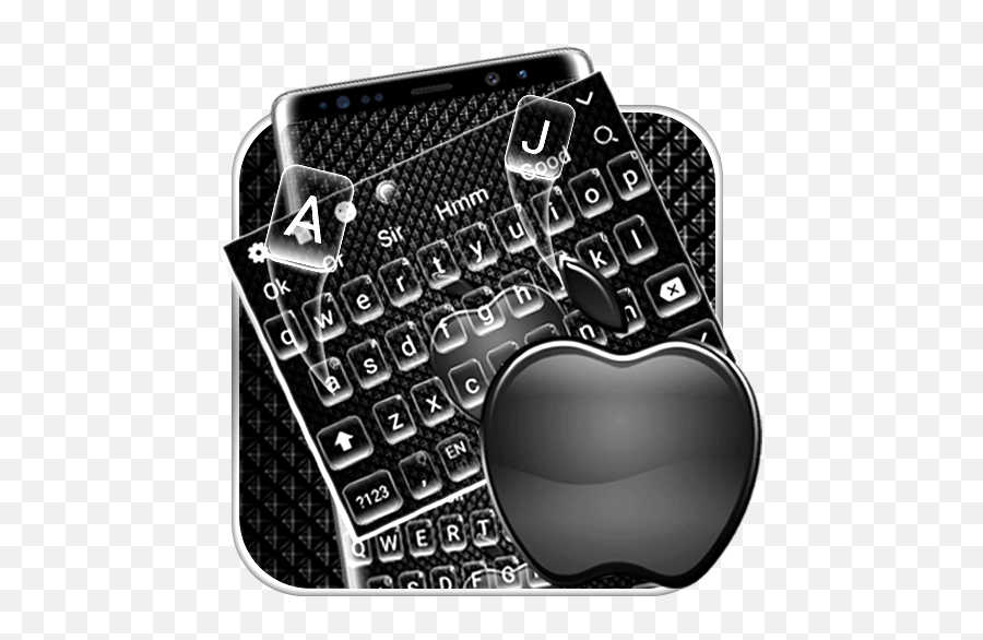 Cool Black Apple Keyboard Theme U2013 Google Play U2011sovellukset - Office Equipment Emoji,Magic Lamp Emoji