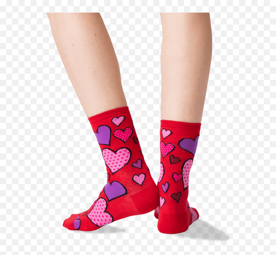 Womenu0027s Hearts Crew Socks U2013 Hotsox Emoji,Dinosaur Haychling Emoji