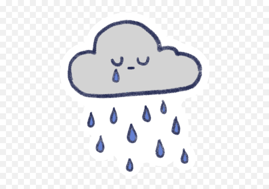 Rainy Day Stickers U2014 Musee Malli Emoji,Emojis Face In The Clouds