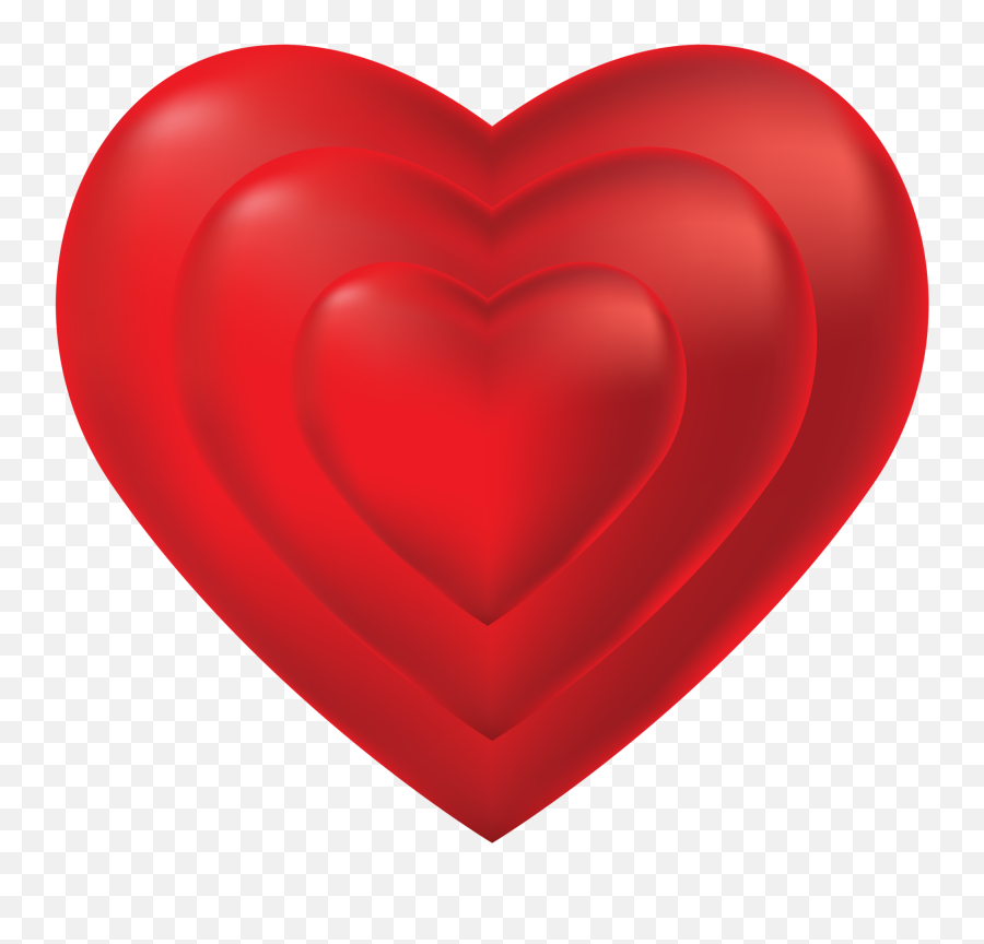 3 Hearts Inside Transparent Png Clip Art - Solid Emoji,Heart Inside Heart Emoji