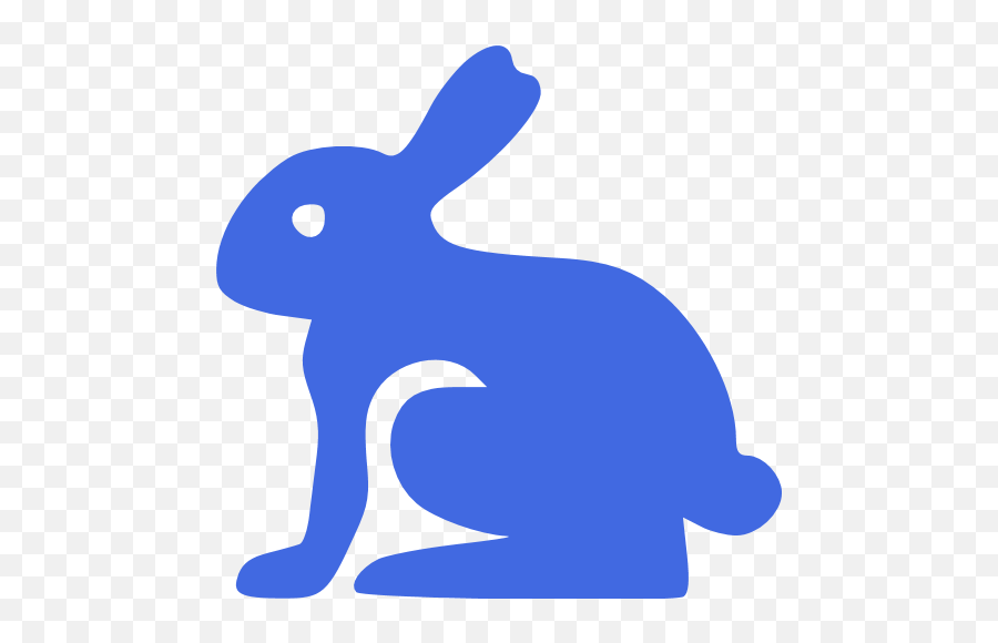 Royal Blue Easter Rabbit Icon - Free Royal Blue Animal Icons Rabbit Dark Icon Png Emoji,Rabb.it Emoticon List