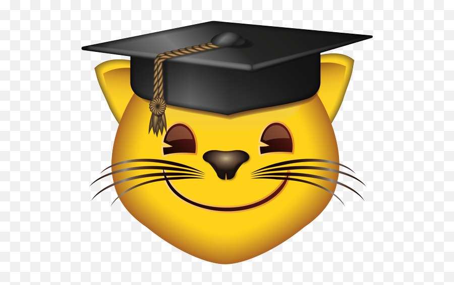 Graduation Cap - Heart Eyes Cat Emoji,Transparent Graduation Cap Emoji