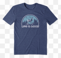 Menu0027s Retro Buck Landscape Cool Tee Life Is Good Official Emoji,Buck Deer Emoji