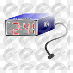 Alarm Clock Stencil For Classroom Therapy Use - Great Led Display Emoji,Alarm Clocks For Kids Emojis
