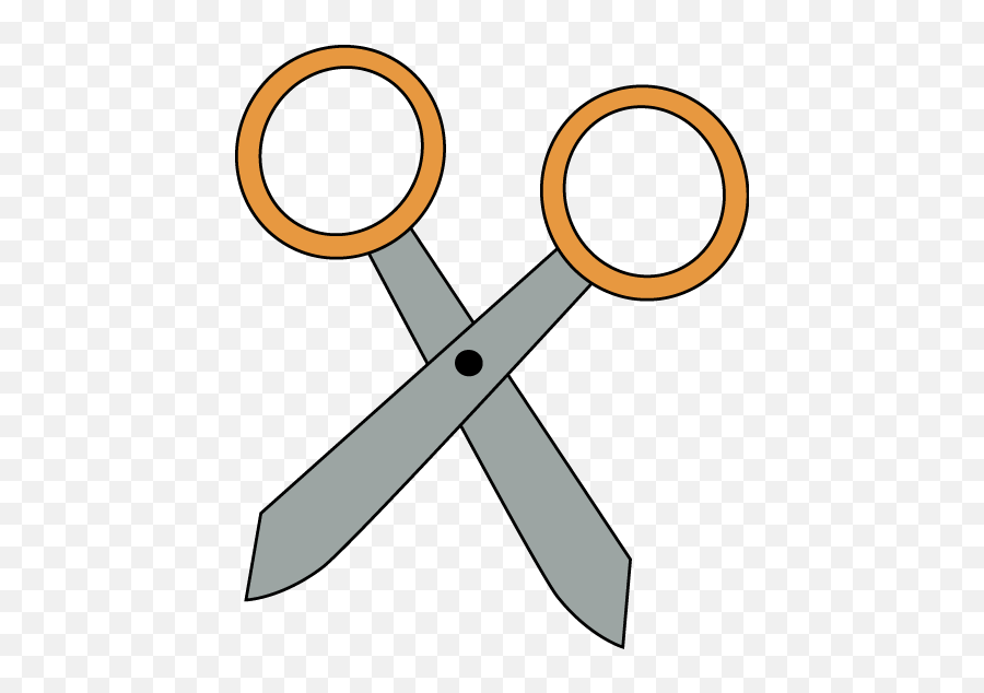 Orange Scissors Clip Art Orange Scissors Vector Image - My Cute Graphics Scissors Clipart Emoji,Scissors Emoji