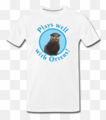 Plays Well With Otters Premium T - No Shave November T Shirt Emoji,Emoticon Sea Otter