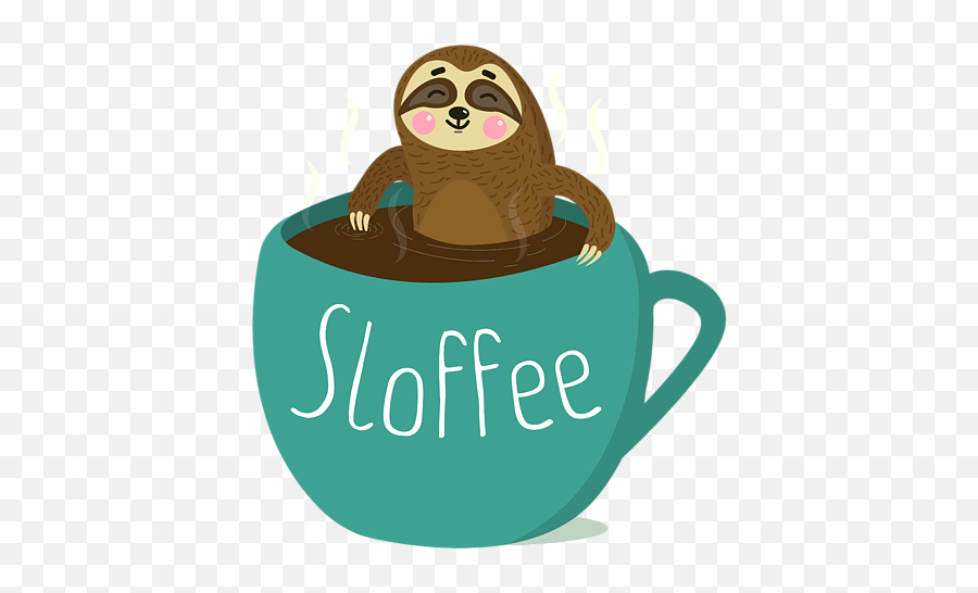 Sloffee Funny Sloth Coffee Pun Joke Greeting Card - Sloth Coffee Emoji,Pun Jokes With Emojis
