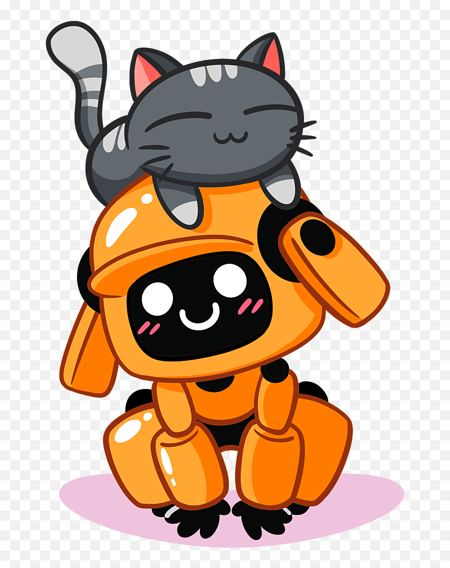 Chibi Designs Themes Templates And Downloadable Graphic - Love Robots Cat Emoji,Chibi Suprised Emotion