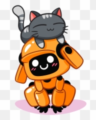 Chibi Designs Themes Templates And Downloadable Graphic - Love Robots Cat Emoji,Chibi Suprised Emotion