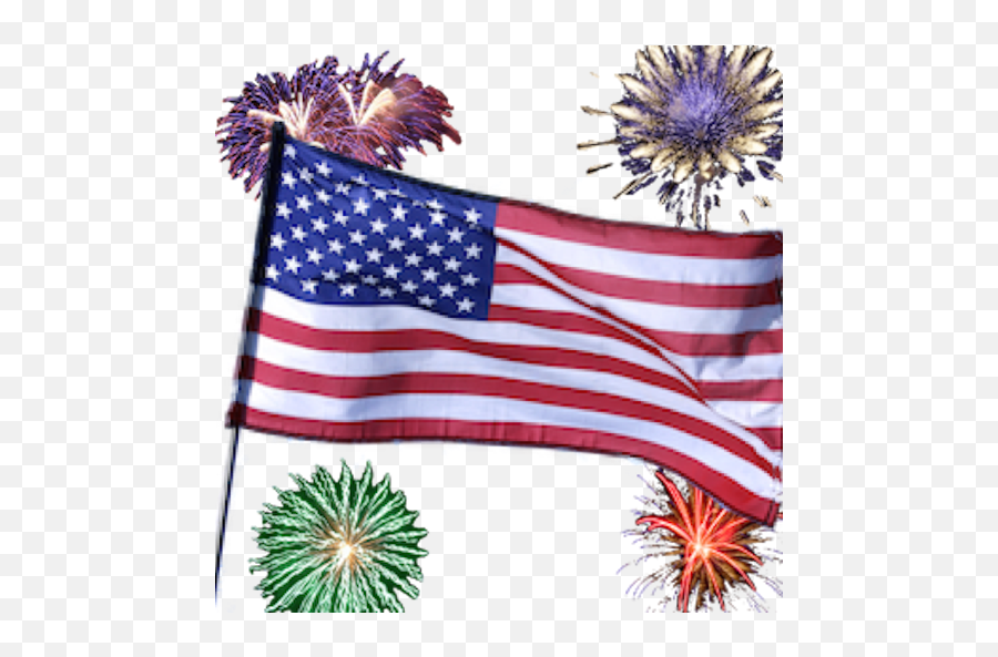 July 4th Fireworks - Flagpole Emoji,4th Of July Emotions