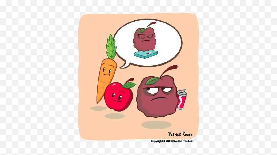 Patrick Kouse Illustration - Healthy And Unhealthy Food Gif Emoji,Storm Trooper Emoticon Gif
