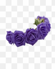 Flower Crown Transparent Tumblr - Transparent Background Purple Flower Crown Transparent Emoji,Emoji Crown Overlay