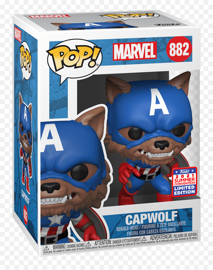 See New Marvel Releases - Capwolf Funko Pop Emoji,Captain America Emotion Cards