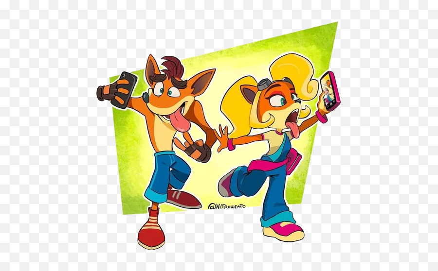 Crash Bandicoot 2of 2 Whatsapp Stickers - Stickers Cloud Crash Y Coco Bandicoot Emoji,Crash Bandicoot Emojis