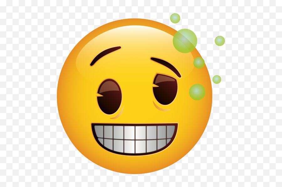 Official Brand - Wide Grin Emoji,Hungover Emoji