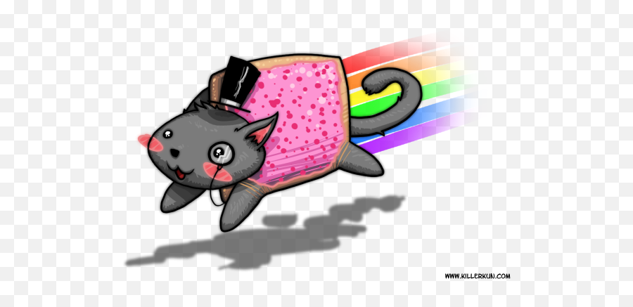 Nyan Cat Unblocked - Nyan Cat With Top Hat Emoji,Nyan Cat Emoji