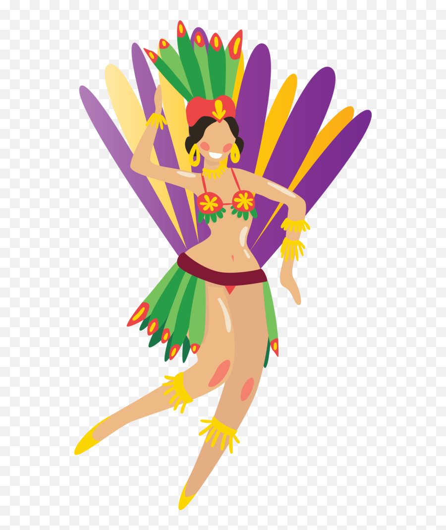 Brazilian Carnival Cartoon Fairy Yellow - Fictional Character Emoji,Carnival Emoticon