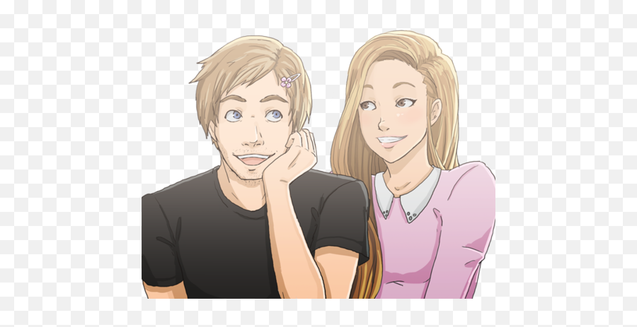 Download Hd Pewdiepie And Marzia Love - Conversation Emoji,Pewdiepie Emoji