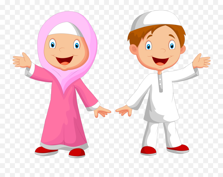 23png Kartun Animasi Gambar - Eid Mubarak Cartoon Png Emoji,Couple Holding Hands Emoji
