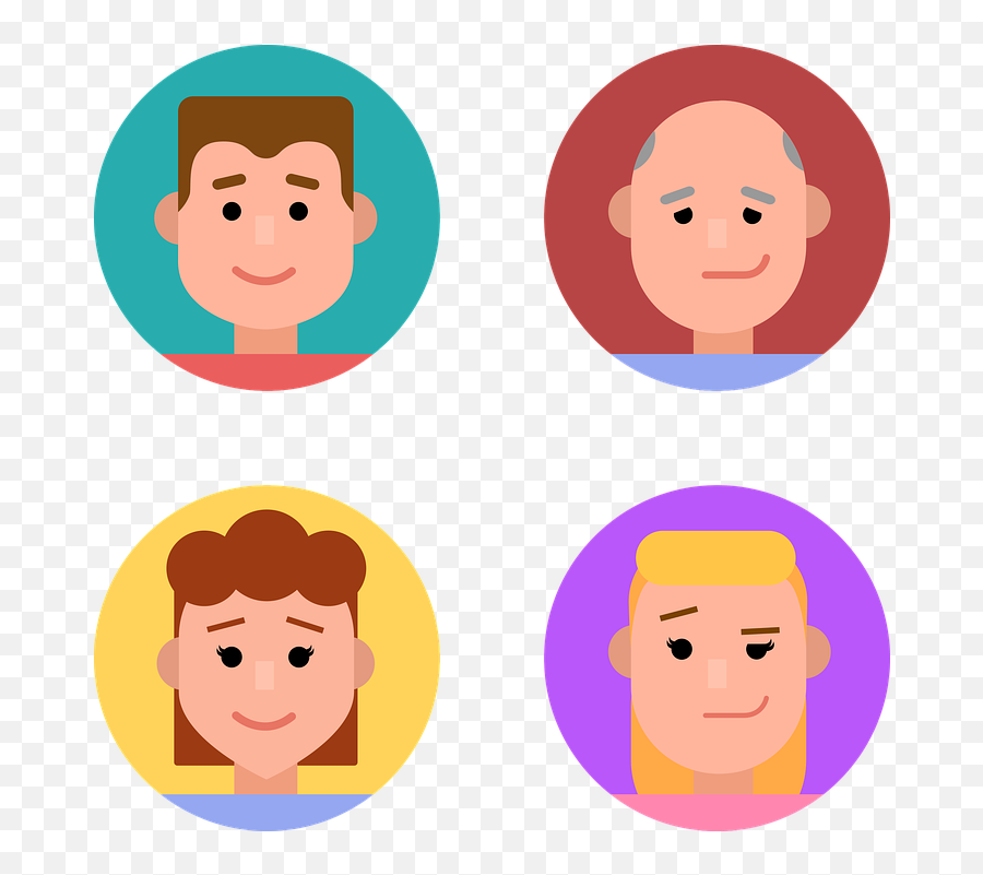 Flat Minimal Avatar - Happy Emoji,Avatar Emotions