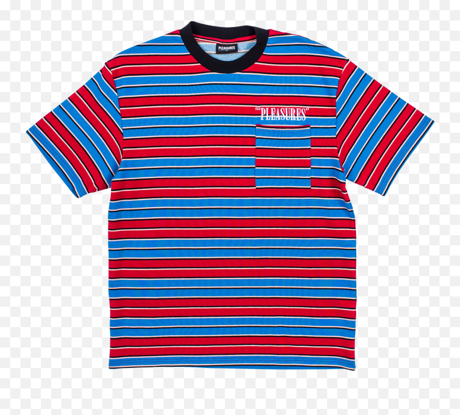 Pleasures Chainsmoke Stripe Ss Shirt - Short Sleeve Emoji,Emotion Clothing