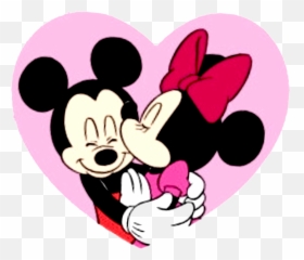 Mick U0026 Minn Pink Heart - Minnie Mouse Transparent Cartoon Mickey And Minnie Heart Emoji,Minnie Mouse Emoji For Iphone